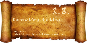 Keresztény Bettina névjegykártya