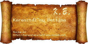 Keresztény Bettina névjegykártya